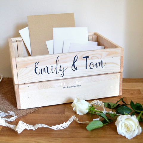 Personalised Wedding Post Box Rustic Painted Wedding Theme