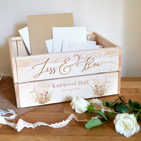 Personalised Wedding Post Box Wildflower Meadow