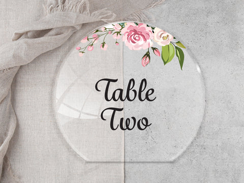 Acrylic Table Name - Romance Style