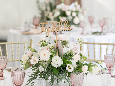 Personalised Wedding Table Name - Script Style - Wood or Acrylic