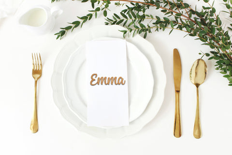 Personalised Wedding Placename - Cursive Style - Available in Wood or Acrylic