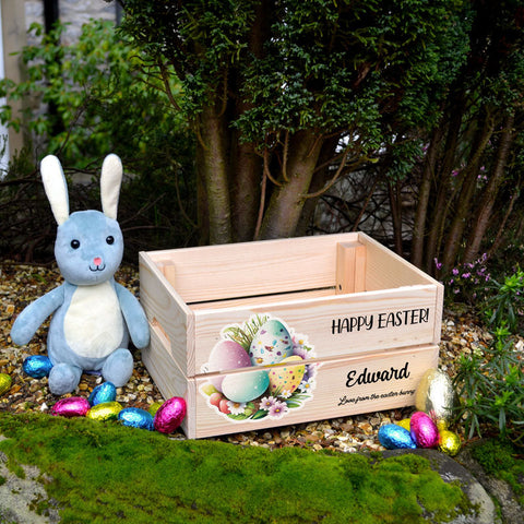 Bespoke Wooden Easter Egg Crate - Customisable and Perfect for Egg Hunts and Gifts