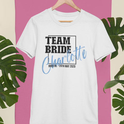 Personalised Hen Party T-Shirt - Team Bride T-Shirts - Add Custom Names