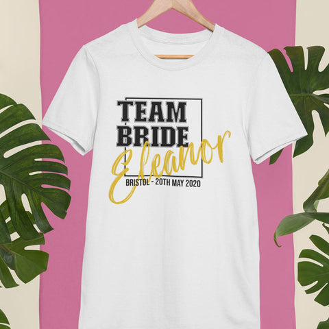 Personalised Hen Party T-Shirt - Team Bride T-Shirts - Add Custom Names