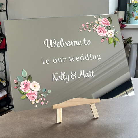 Welcome to our Wedding Sign - Mirror Romance